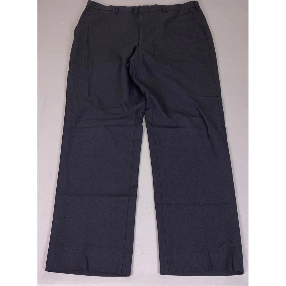 Murphy & Hartelius Wool Dress Pants Men's Size 40x32 Black Flat Front EUC
